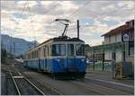 The MOB ABDe 8/8 4001  SUISSE  on the way from Vevey to Ski-Area in the Alpes by his passage in Blonay.