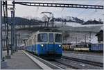 The MOB ABDE 8/8 4002 VAUD is arriving at Zweisimmen.