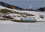 The MOB ABDe 8/8 4002  VAUD  between Gruben and Schönried.