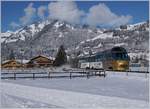The MOB Panoramic Express from Montreux to Zweisimmen between Saanen and Gstaad.