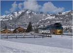 The MOB Panoramic Express from Montreux to Zweisimmen between Saanen and Gstaad.
02.02.2018