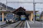 MOB trains to Lenk and Gstaad - (Montreux) and a BLS service to Bern in Zweisimmen.