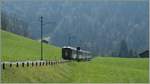 A MOB GoldenPass Panoramic train on the way to Zweisimmen by Rossinère.