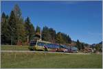 A MOB local train to Zweisimmen between Schönried and Saanenmöser.