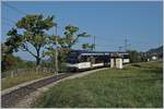 The MVR (MOB) ABeh 2/6 7506 on the way to Montreux by his stop in Chatelard VD. 15.09.2018