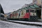 50 years Blonay-Chamby - the first train on des Saison wiht the MOB GDe 4/4 N° 6006 an d the  Wineter-Steamer  to Gstaad.