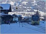 In the winter, the shadow is comming early in the afternoon: A MOB local train on the way to Rougemont by his stop in Saanen. 

19.01.2017