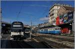 The MVR ABeh 2/6 7508, a MOB Ge 4/4 (Serie 8000) and the MOB ABDe 8/8 4004 FRIBOURG in Montreux.
18.01.2018