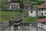 The MOB GDe 4/4 6004  Interlaken  with his PE 2122 on the way to Zweisimmen in Les Avants.