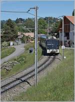 The MOB Ge 4/4 6005 with a MOB Panoramic Express on the way to Zweisimmen by Planchamp. 

04.05.2020