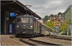 The MOB GDe 4/4 6002 wiht a Panoramic Express to Zweisimmen in Montreux.