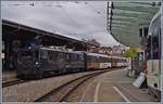 The MOB GDe 4/4 6002 wiht a Panoramic Express to Zweisimmen in Montreux.