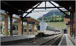 The MOB Panoramic Express comming from Montreux is arriving at Zweisimmen.