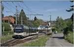 The MVR ABeh 2/6 7504  VEVEY  on the way to Sonzier in Fontanivent. 

10.05.2020