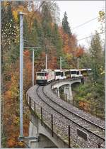 The MOB GDe 4/4 6006 with MOB Panormic Express near Sendy-Sollard.

28.10.2020