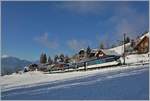 The MOB GoldenPass Panoramic PE 2118 from Montreux to Zweisimmen by Les Avants.

02.12.2020