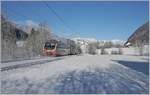 The MOB Lenkerpendel Be 4/4 5002 Nankai / Koyasan is betweeen Stöckli and Blankenburg on the way to Zweisimmen.