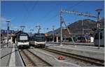 The MOB ABe 4/4  9302  Alpina  and the Ge 4/4 8004 in Zweisimmen.