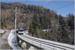 The CEV MVR SURF ABeh 2/6 7501 on the 93 meter long Pont Gardiol by the Bois des Chnaux near Les Avants on the way to Montreux.