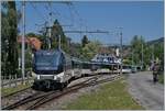 The MOB Ge 4/4 8004 wiht a Golden Pass Panoramic Express on the way to Montreux in Fontanivent. 

18.05.2020.