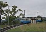 The MOB ABDe 8/8 4002 VAUD by his stop in Châtelard VD.