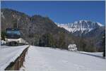 The MOB Ge 4/4 8002 wiht his Panoramic service to Zweisimmen by Les Avants.