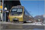 The MOB ABt 344 - Be 4/4 5004 - Bt 244 (->  Lenkerpendel ) in Lenk im Simmental.

25.01.2022