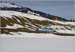 The MOB ABDe 8/8 4002 VAUD near Schönried on the way to Zweisimmen. 

10.01.2018