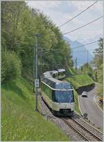 A MOB Panoramic Service on the way from Montreux to Zweisimmen by Chamby. 

06.05.2023 