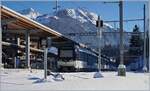 A MOB ALPINA ABe 4/4 Seri 9000 by a test runs in Gstaad.