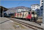 The MOB GDe 4/4 6006 wiht MOB Golden Pass Panoramic of his last journey by the MOB in Vevey.