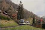 The CEV MVR ABeh 2/6 7501  Saint-Légier-La-Chiesaz  is a regional train shortly before Chernex on the way from Les Avants to Montreux.