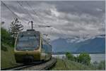 A MOB Be 4/4 Series 5000  Lenkerpendel is almost at the destination of its journey on the Zweisimmen Montreux route.

May 2, 2020