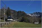 The MOB ABe 9303 with local service from Zweisimmen to Montreux by Les Avants.