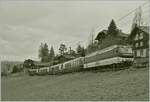The MOB Ge 4/4 8004 with his GoldenPass Express by Les Avants on the way from Interlaken Ost to Montreux.
