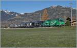 Near Gstaad, the MOB Ge 4/4 8004  Swiss Tainable  with its GoldenPass Express GPX 4068 is en route from Montreux to Interlaken Ost, with the Ge 4/4 8004 being replaced in Zweisimmen by a BLS Re 465.

November 30, 2024