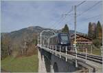 On the Grubenbach Bridge in Gstaad, the GoldenPass Express (GPX) is traveling from Montreux to Interlaken Ost, with the train changing gauge in Zweisimmen.

Nov 6, 2024