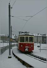 The CEV BDe2/4 N 75 is approaching the Blonay-Station.
06.02.2013