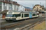 The CEV GTW Be 2/6 7002 in Blonay. 
16.01.2014