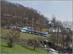 The CEV  Train des Etoiles  on the way to the Les Pleaides between Prélaz and Tusigne.