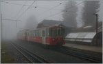 The CEV Bt 222 and BDeh 2/4 73 on the summit Station Les Pleiades.