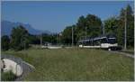 The CEV MVR ABeh 2/6 7503  Blonay-Chamby  on the way to Blonay by Château de Hautville.