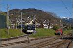 The CEV MVR ABeh 2/6 7507 on the way from the les Pléiades to Vevey is arriving at Blonay.