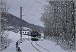 The CEV MVR ABeh 2/6 757 on the way to Vevey by the Château de Blonay.