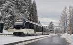 The CEV MVR ABeh 2/6 7505 is ready at Les Pléiades train station for the return journey to Vevey.

January 28, 2019