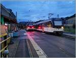 Early in the morning the trains for the operation will pass through Blonay. 

The R35 to Vevey will depart from platform 1 in a few minutes. 

May 27, 2024