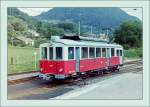 The celebrate CEV BDe 4/4 N 105 in Blonay. 
Summer 1986