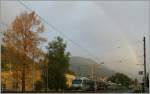 A Rainbow over the star-train in Blonay. 
15.08.2010