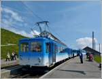 Two RB trains pictured at Rigi Kulm on May 24th, 2012.