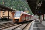 The SOB RABe 526 106/206 Treno Gottardo is leaving Göschenen.